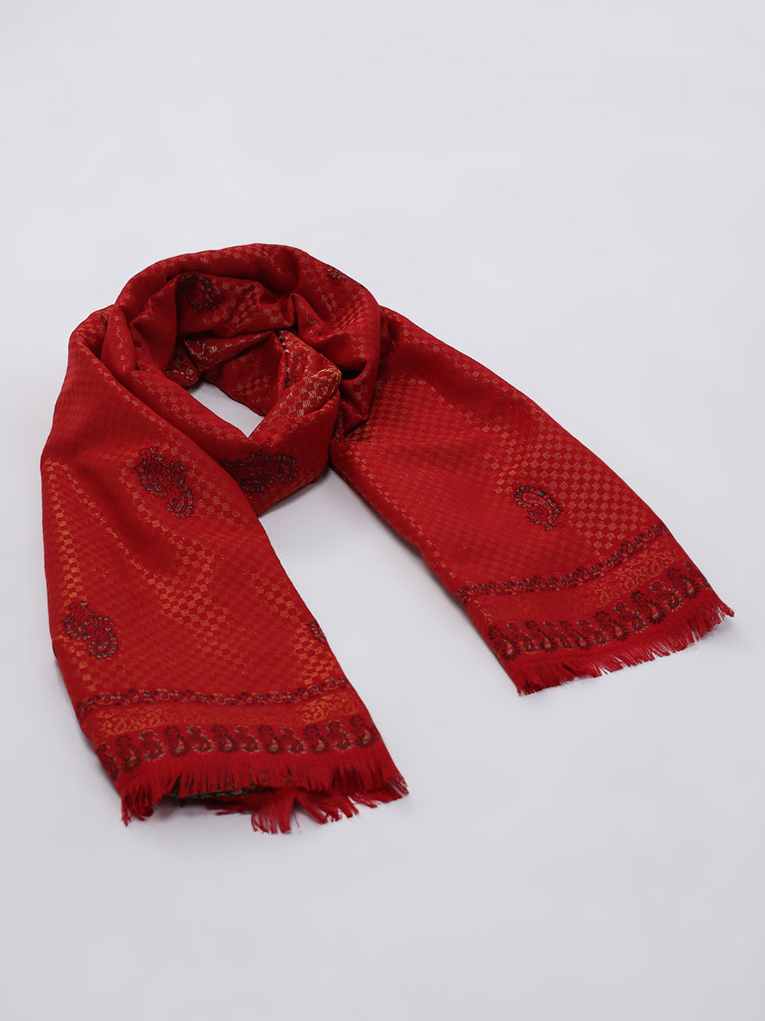 Women Multicolor Self Design Wool Blend Shawl