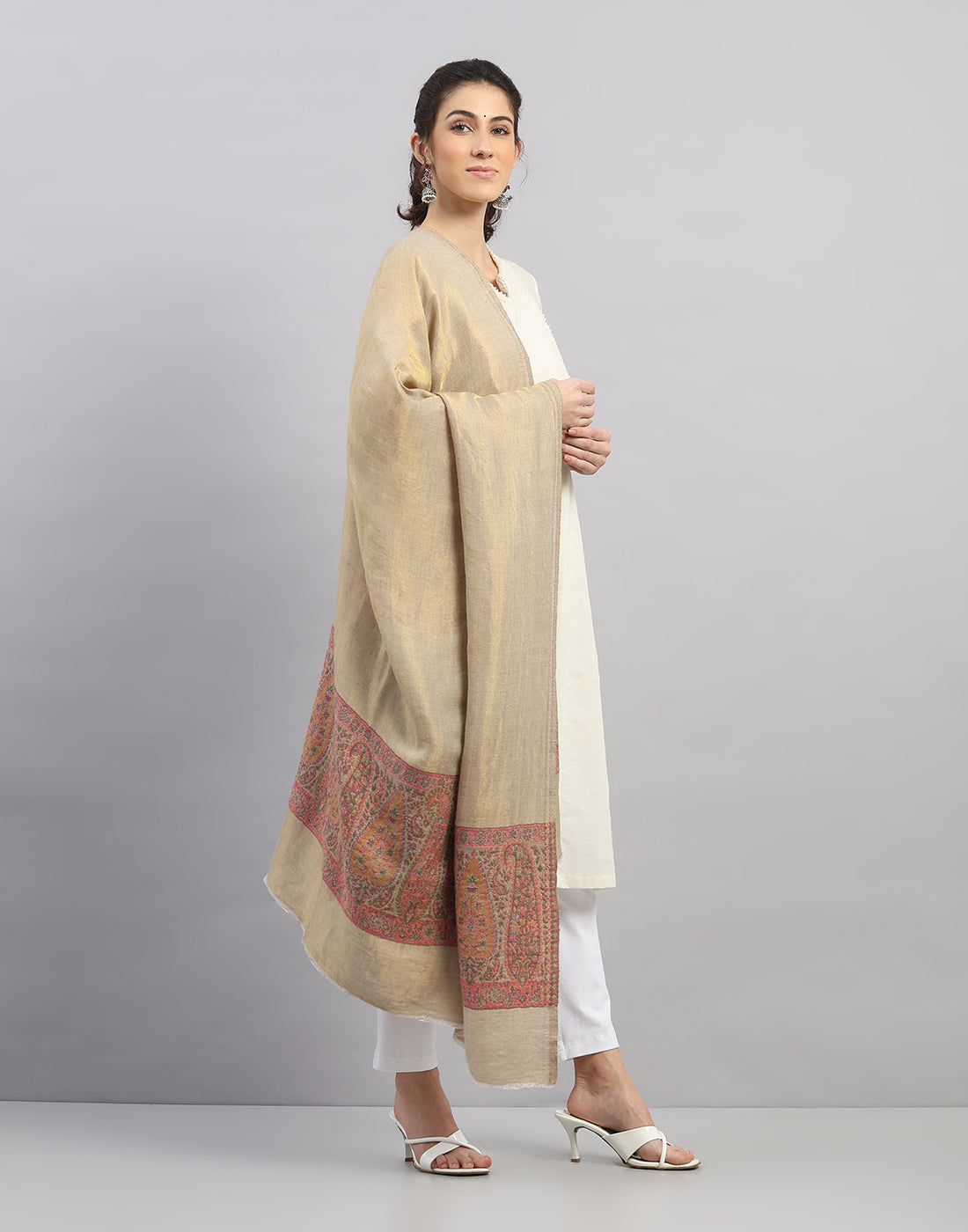 Women Multicolor Self Design   Shawl