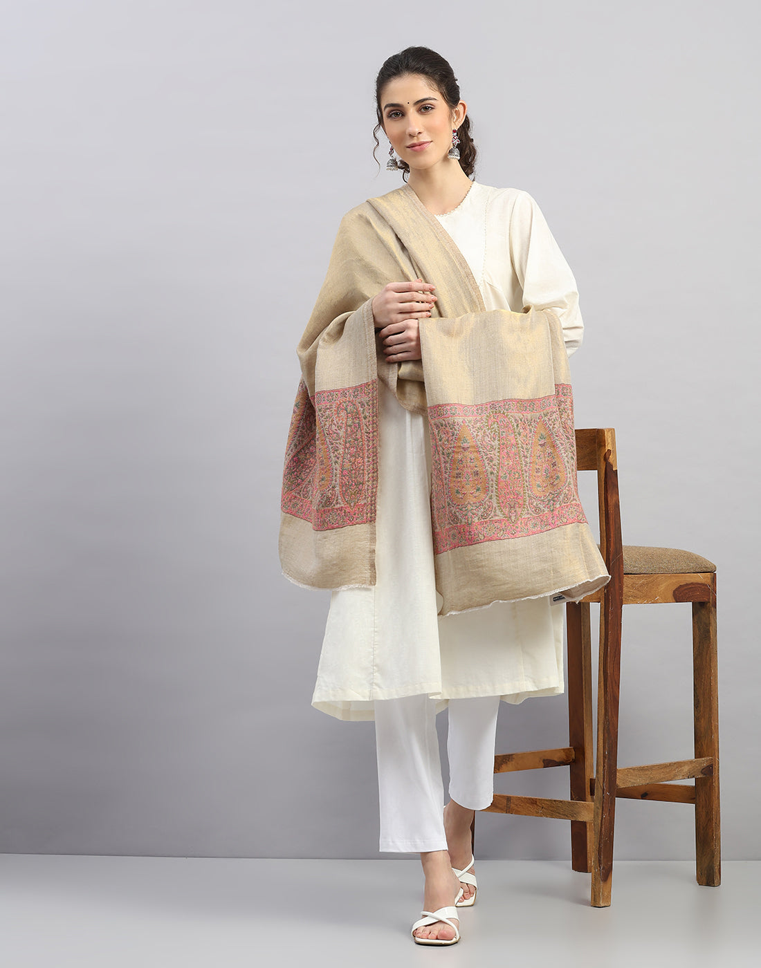 Women Multicolor Self Design   Shawl