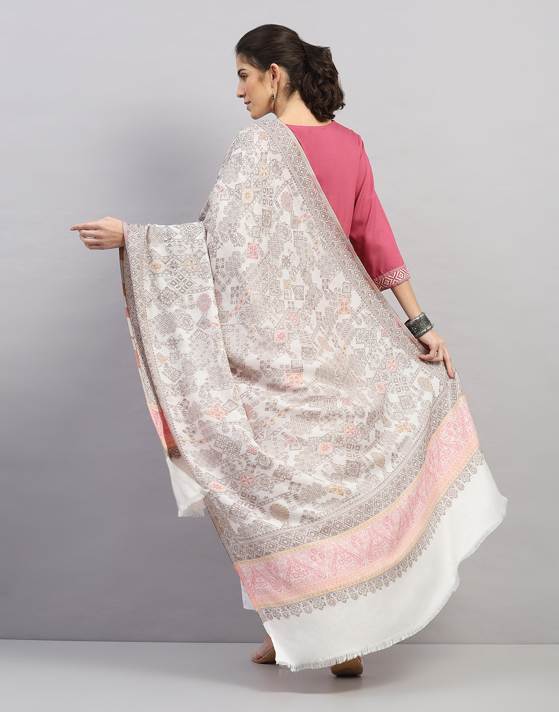 Women Multicolor Self Design   Shawl