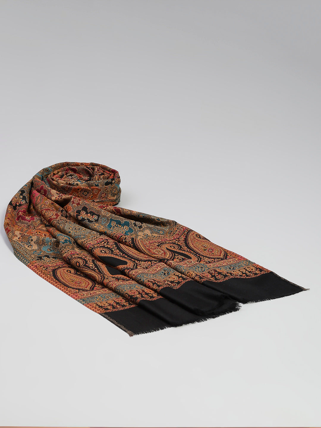 Women Multicolor Printed Wool Blend Shawl