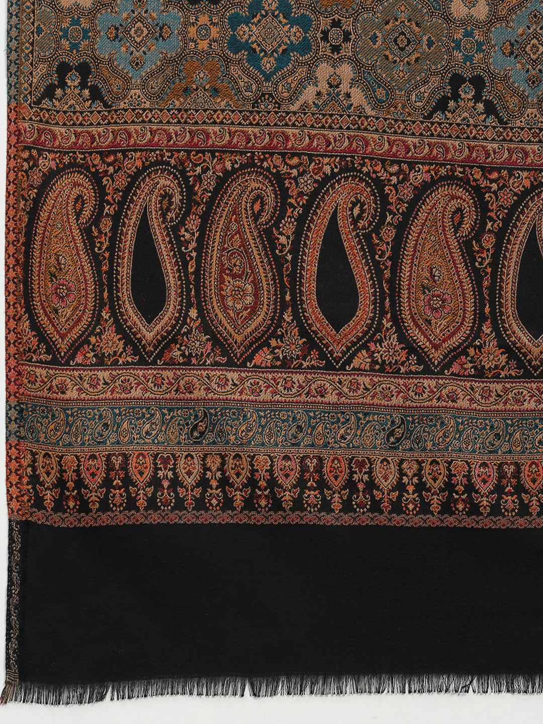 Women Multicolor Printed Wool Blend Shawl