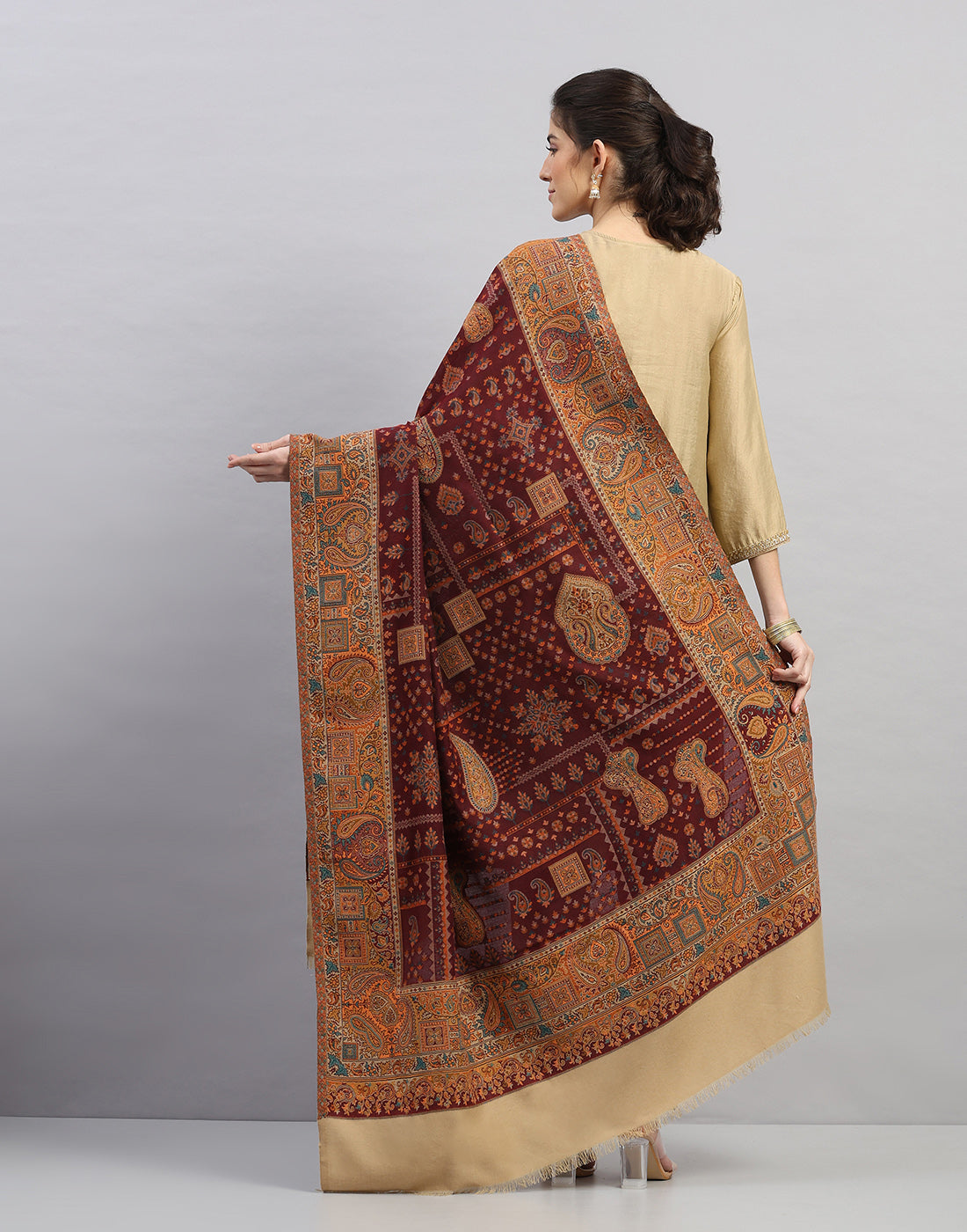 Women Multicolor Self Design   Shawl
