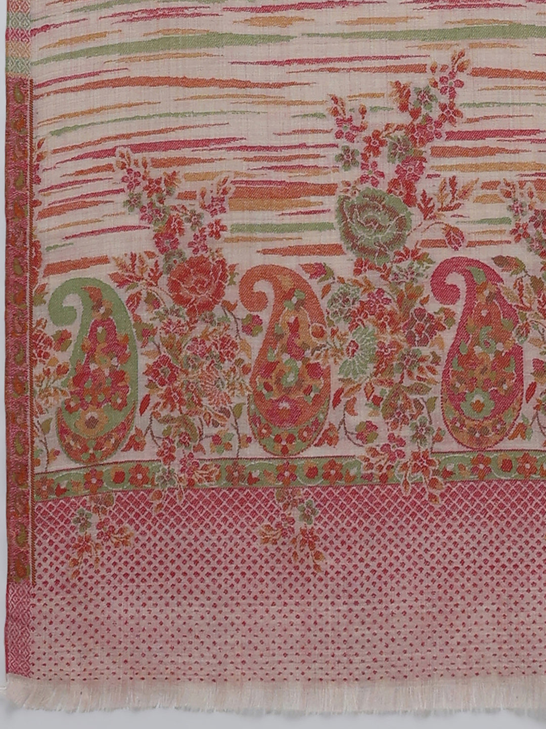 Women Multicolor Self Design Wool Blend Shawl