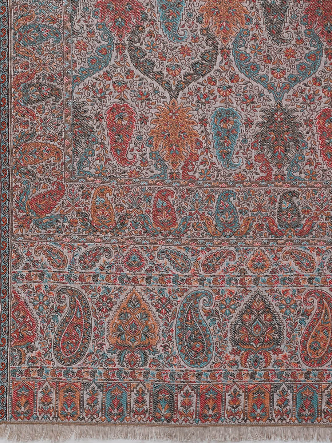 Women Multicolor Printed Wool Blend Shawl