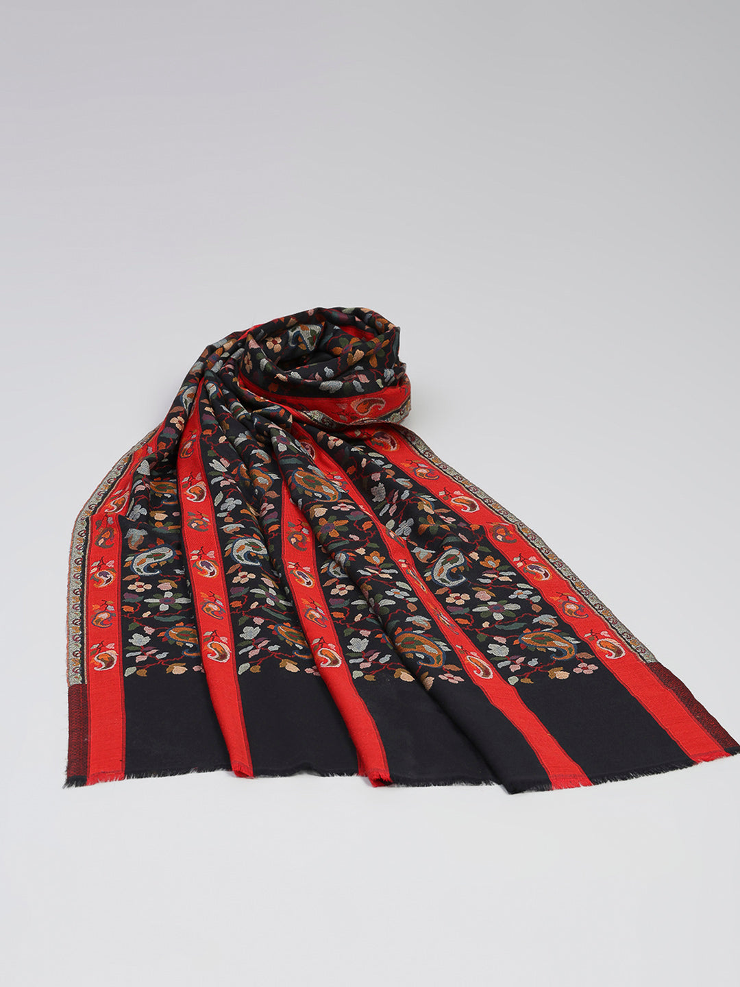 Women Multicolor Printed Wool Blend Shawl