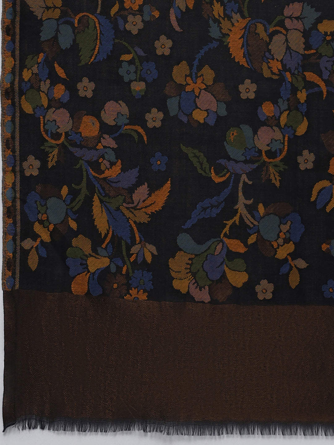 Women Multicolor Self Design Wool Blend Shawl