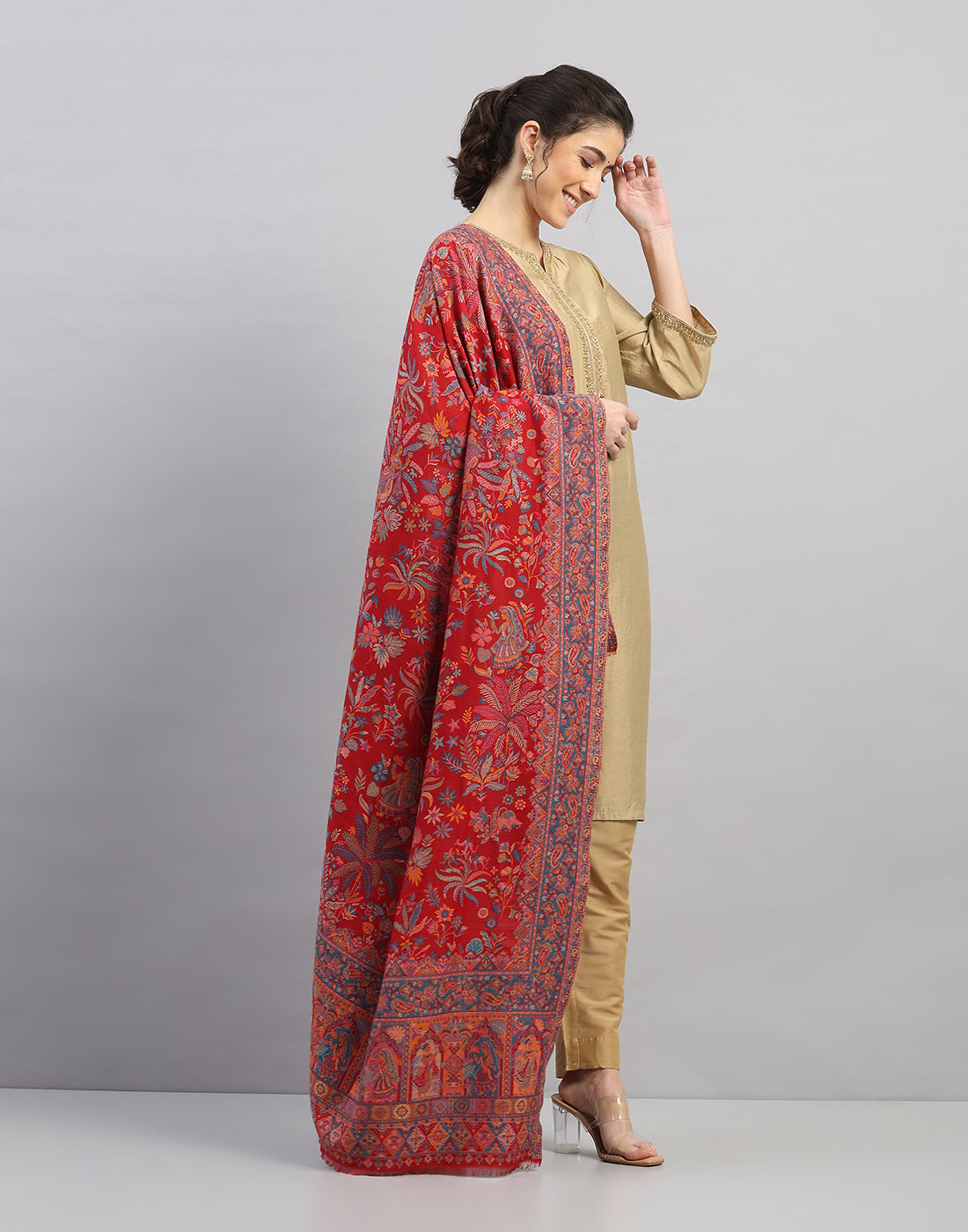 Women Multicolor Self Design   Shawl