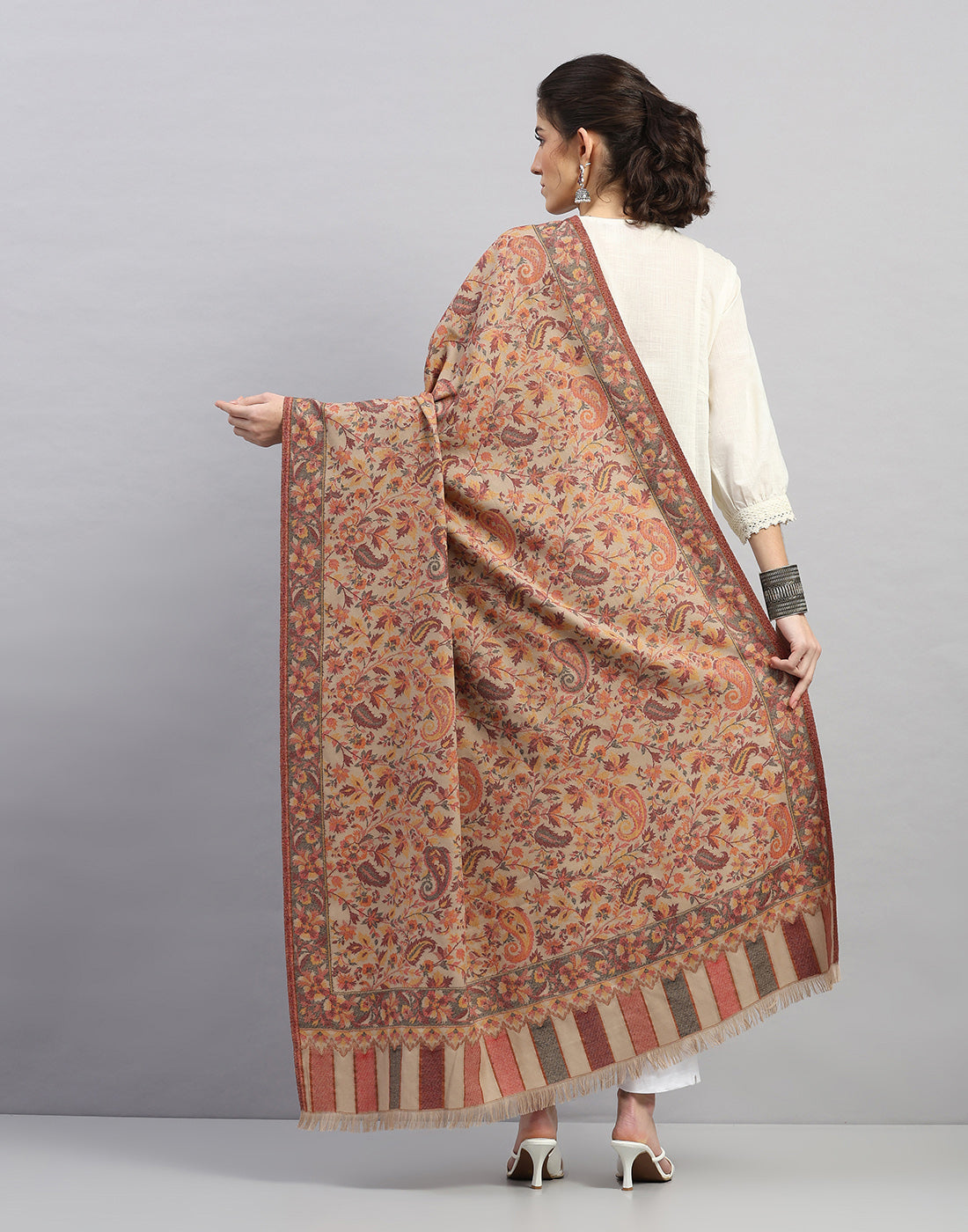 Women Multicolor Self Design   Shawl