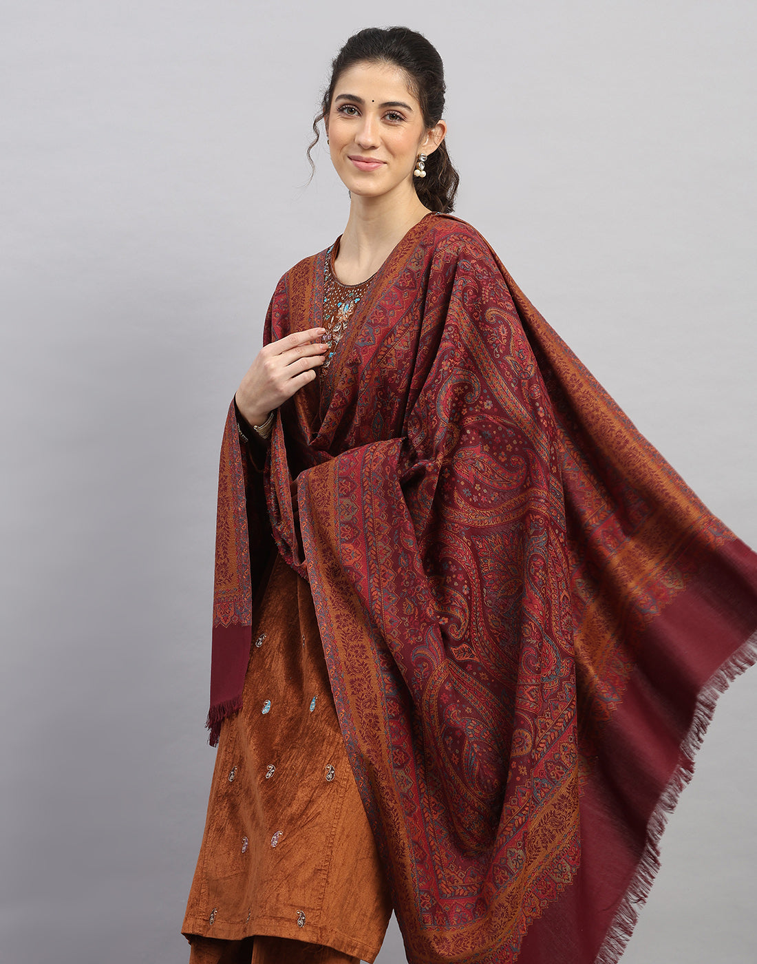 Women Multicolor Self Design   Shawl