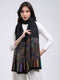 Women Black Printed Wool Blend Shawl