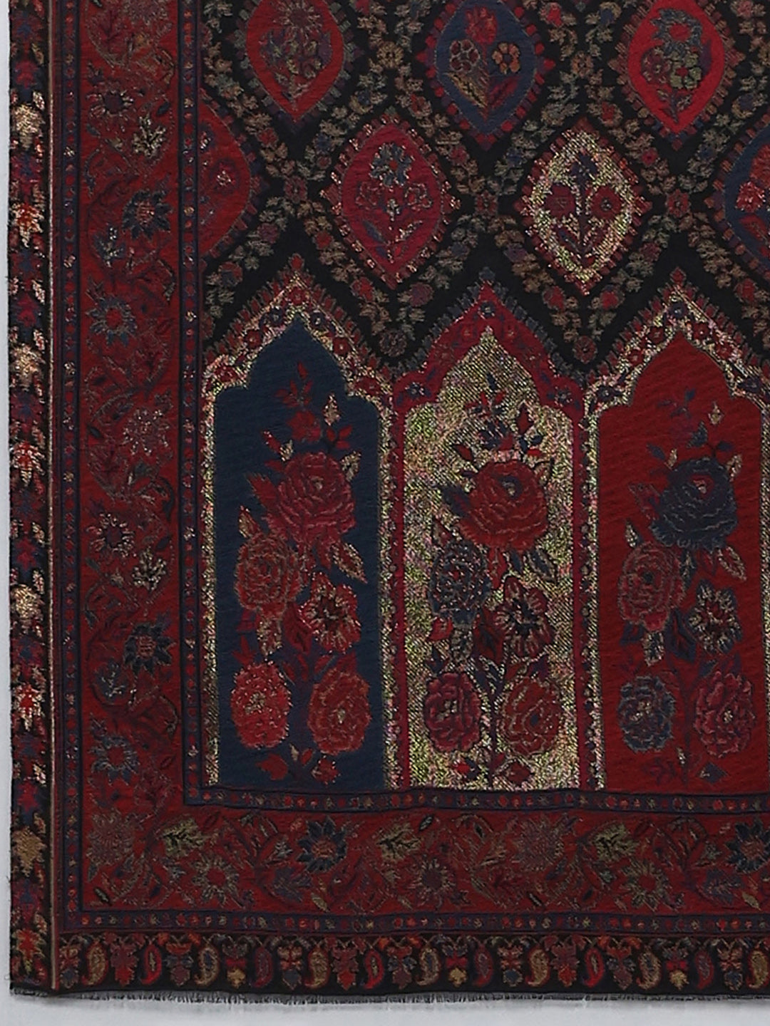 Women Multicolor Self Design Wool Blend Shawl