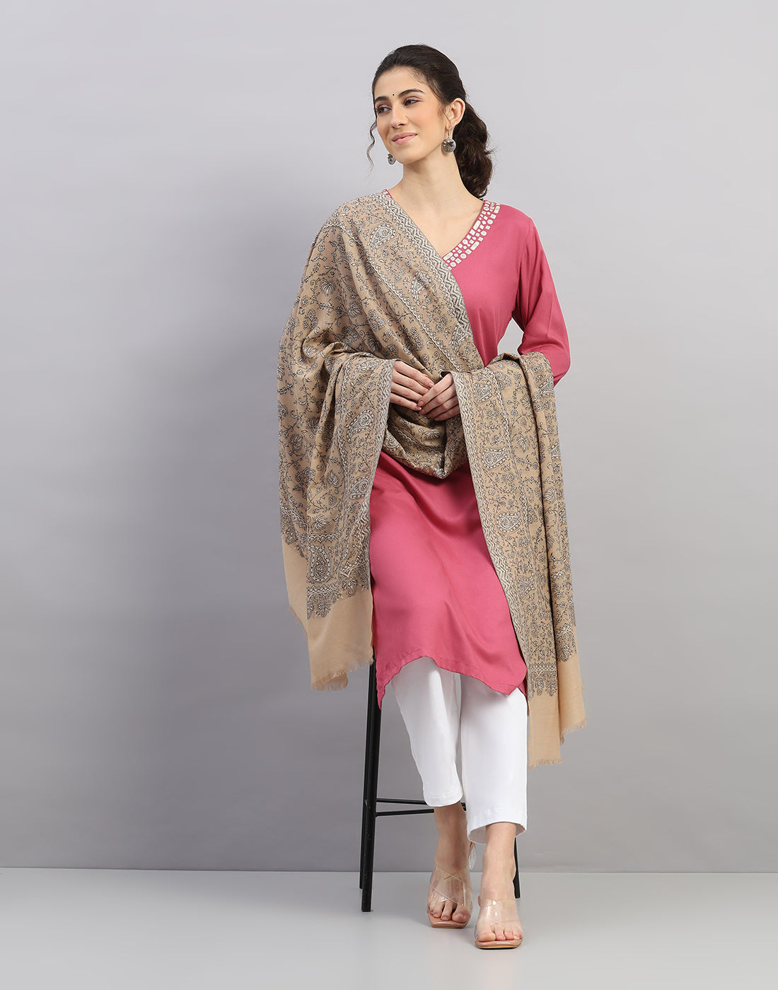 Women Multicolor Self Design   Shawl