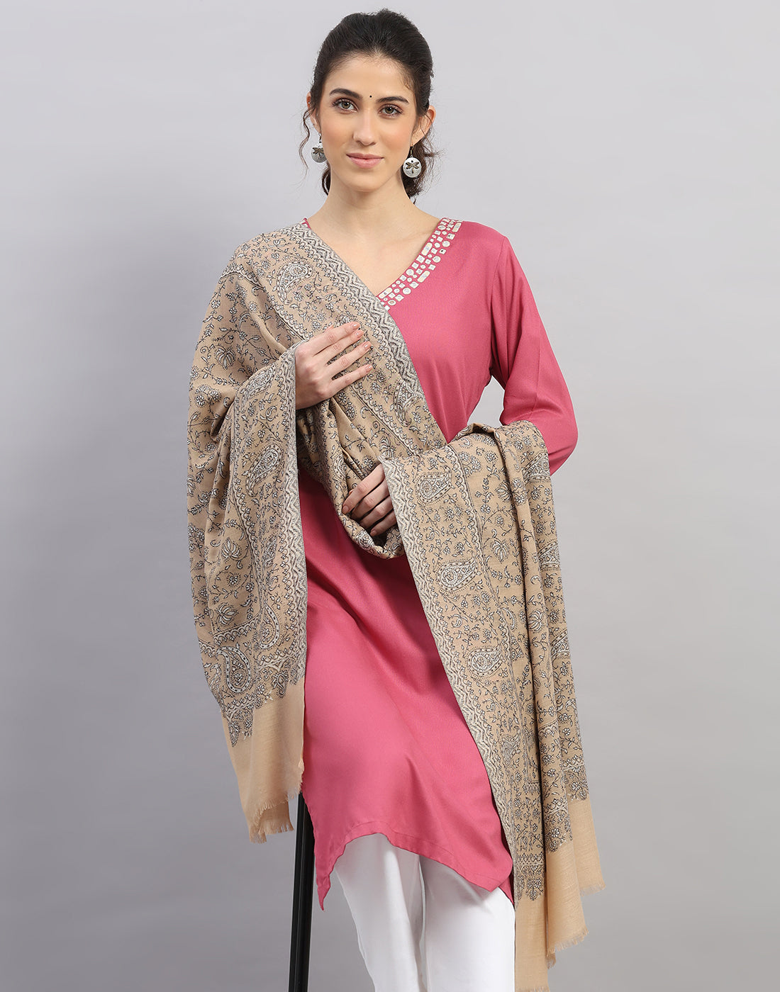 Women Multicolor Self Design   Shawl