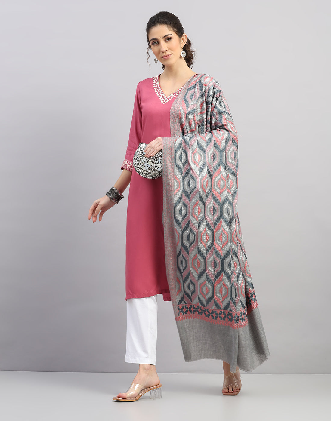 Women Multicolor Self Design   Shawl