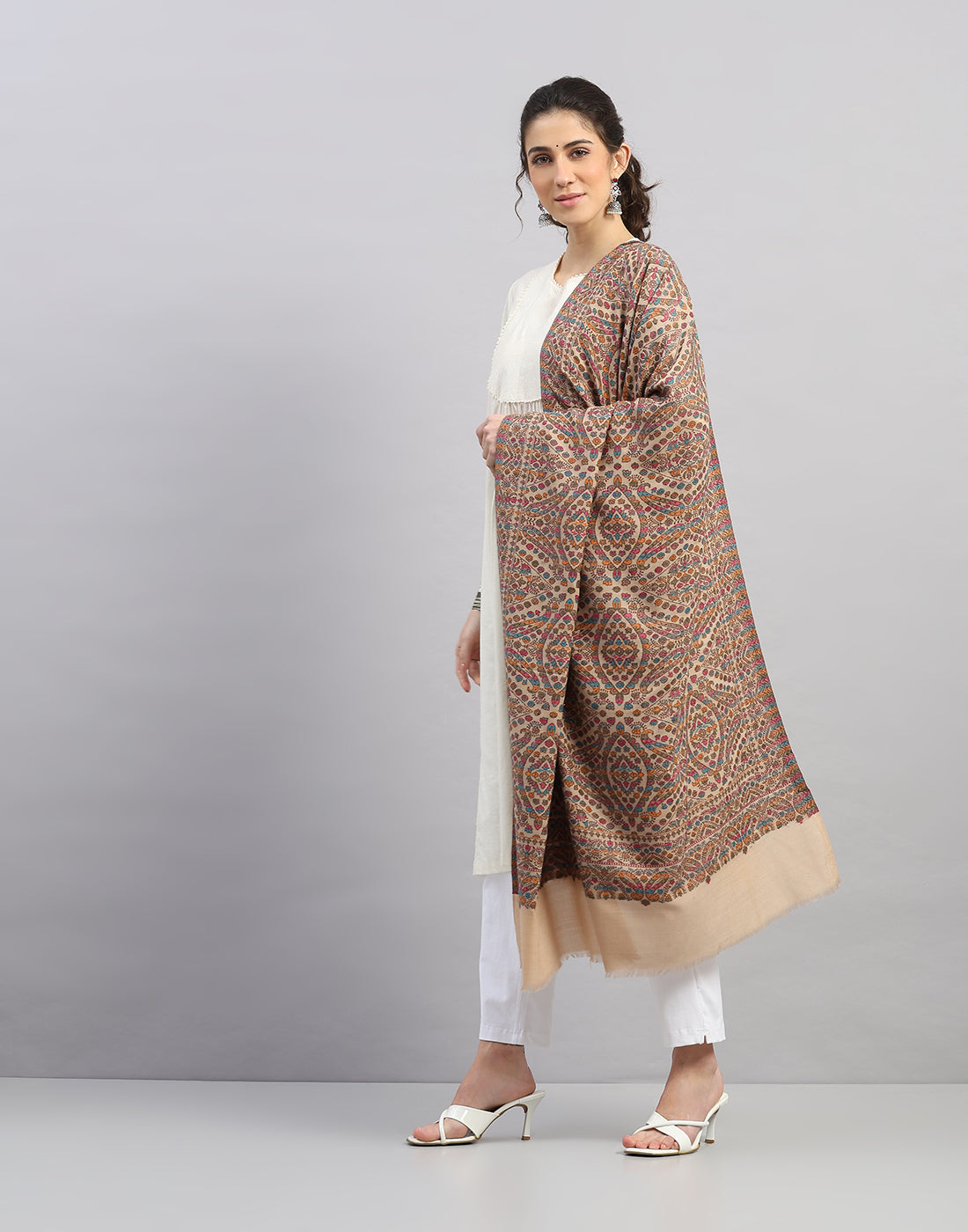 Women Multicolor Self Design   Shawl