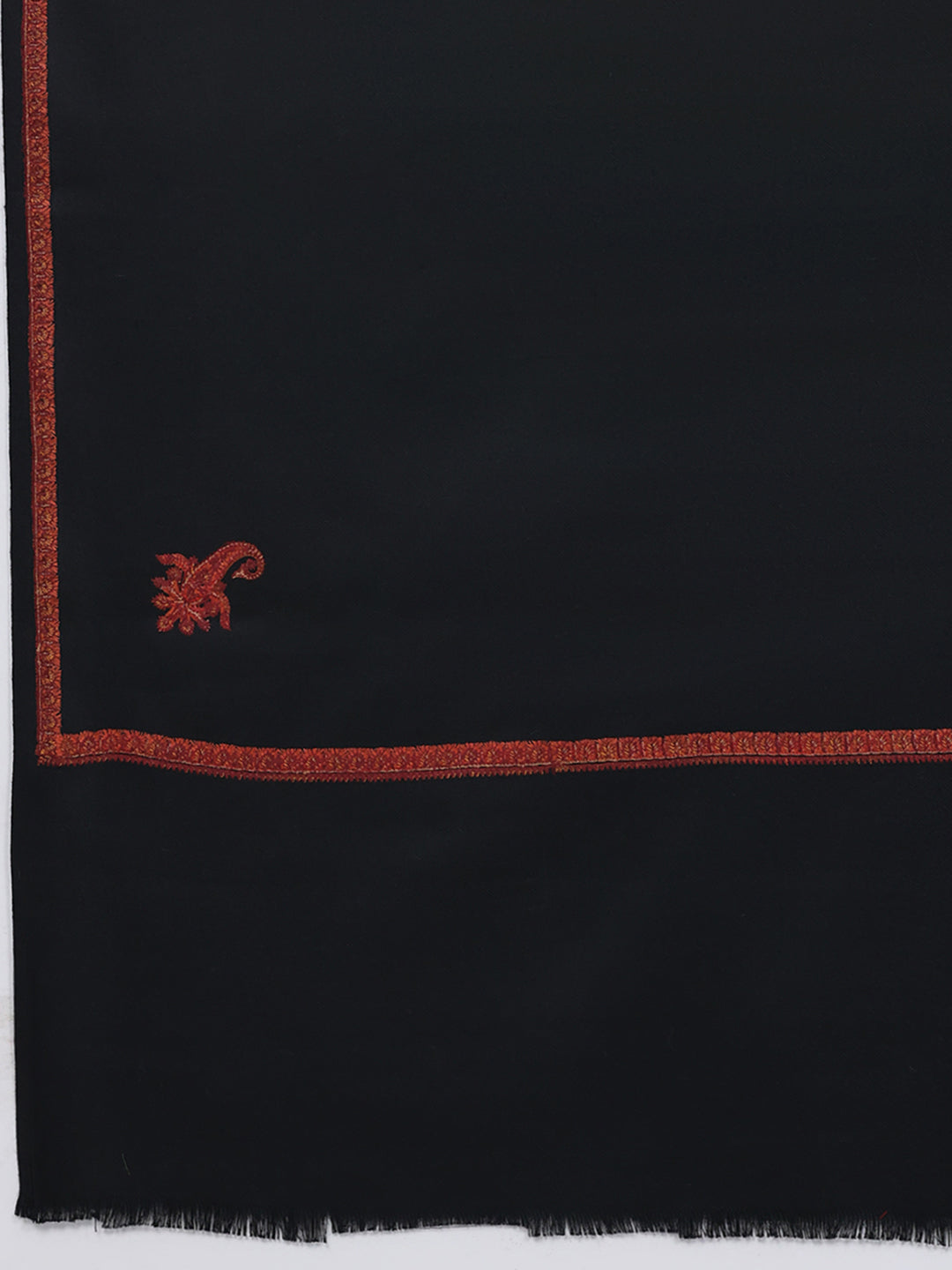 Women Black Solid Wool Blend Shawl