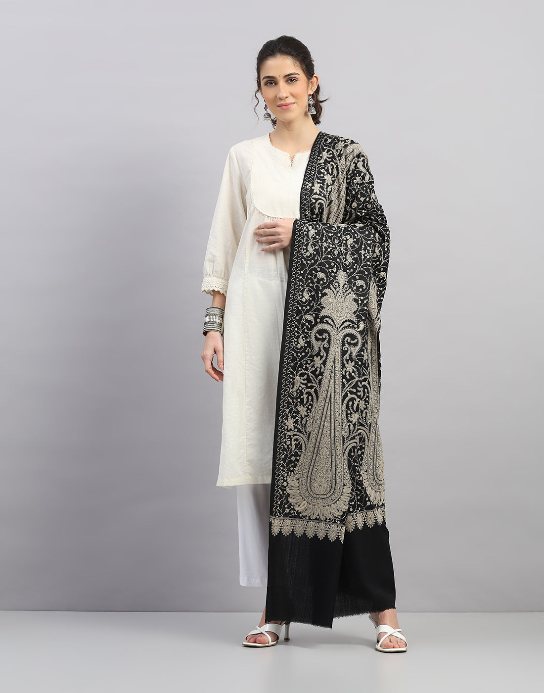 Women Multicolor Self Design   Shawl