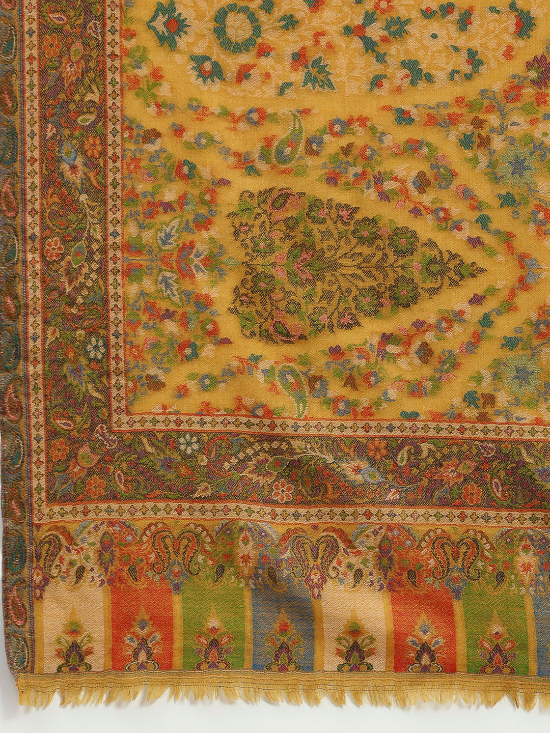 Women Multicolor Printed Wool Blend Shawl