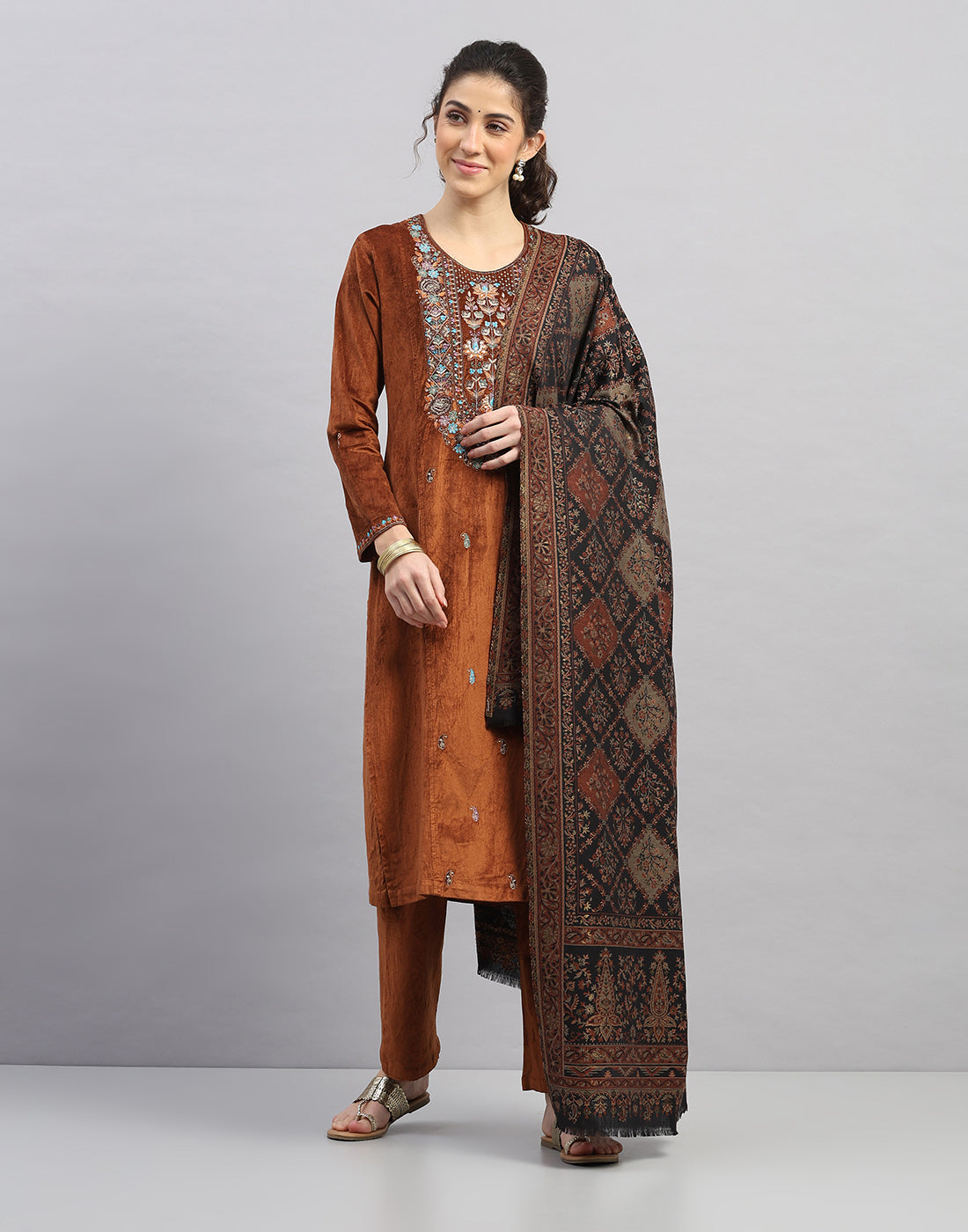 Women Multicolor Self Design   Shawl