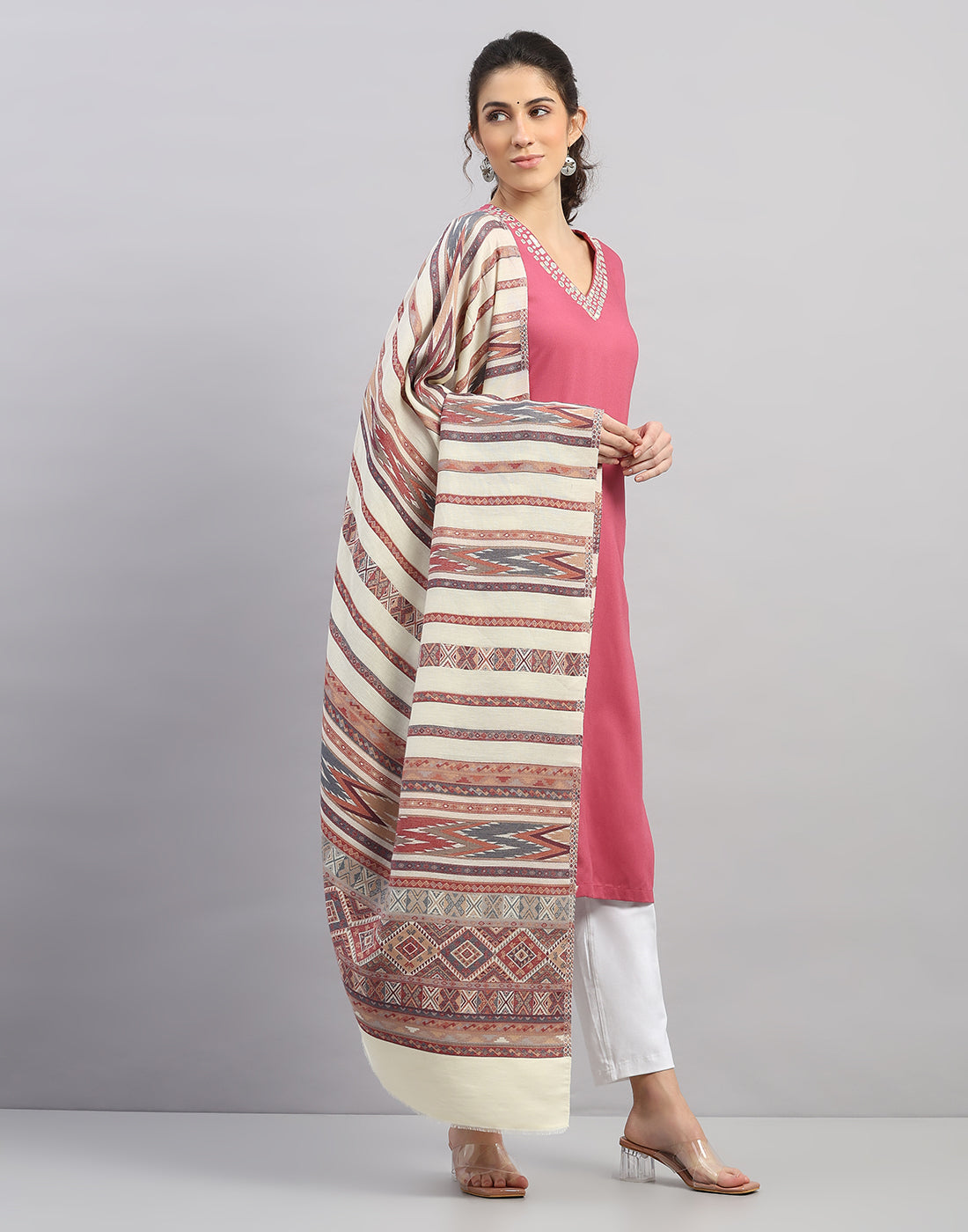 Women Multicolor Self Design   Shawl