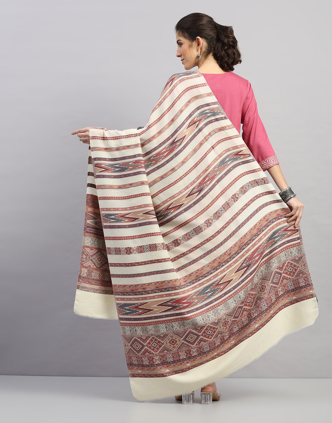 Women Multicolor Self Design   Shawl