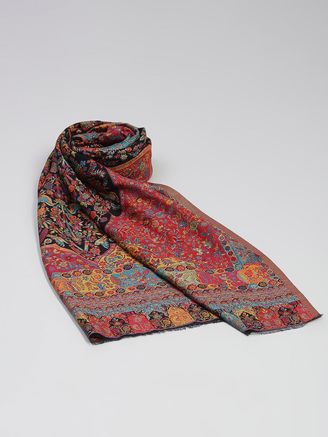 Women Multicolor Printed Wool Blend Shawl