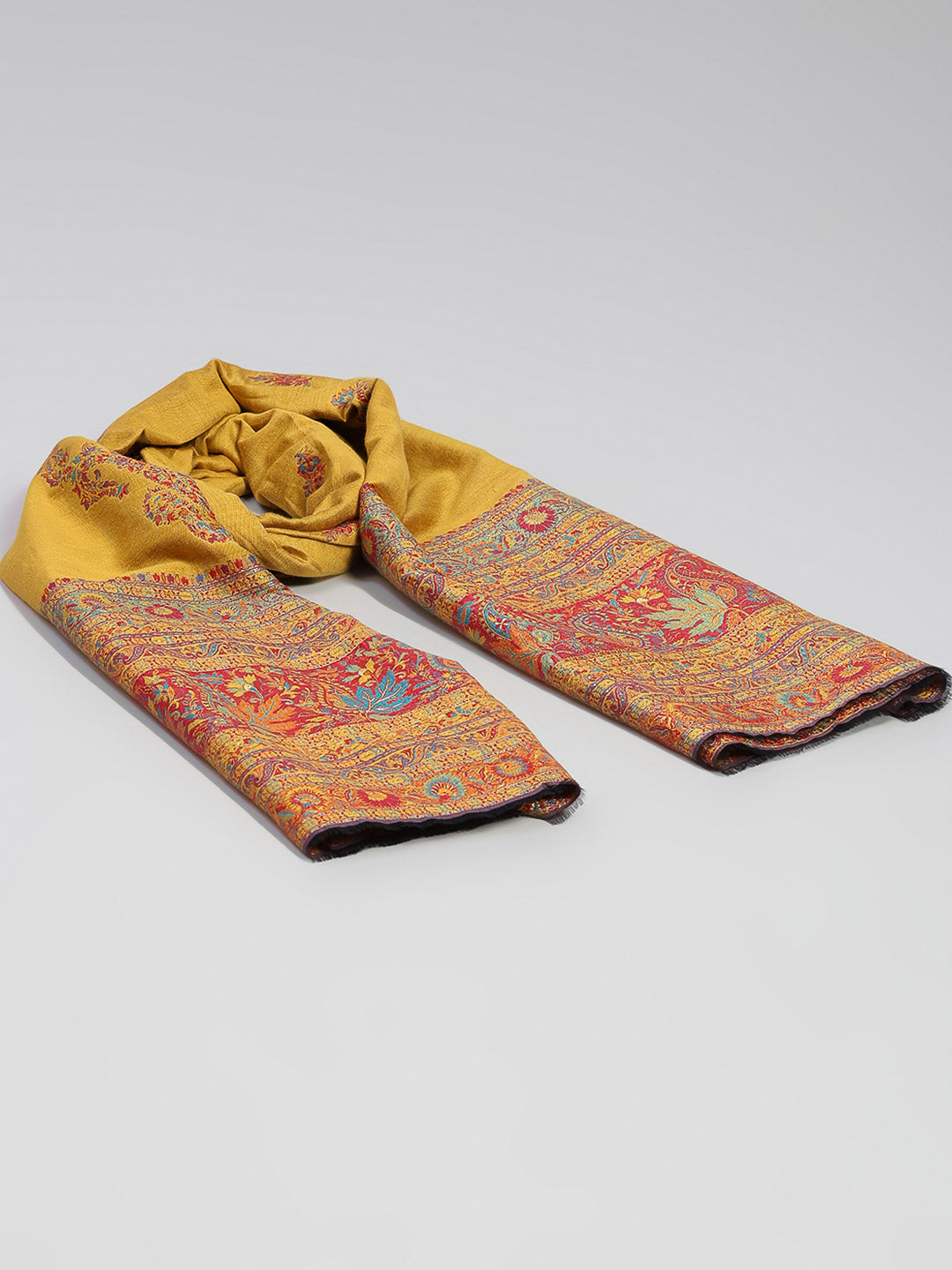 Women Multicolor Printed Wool Blend Shawl