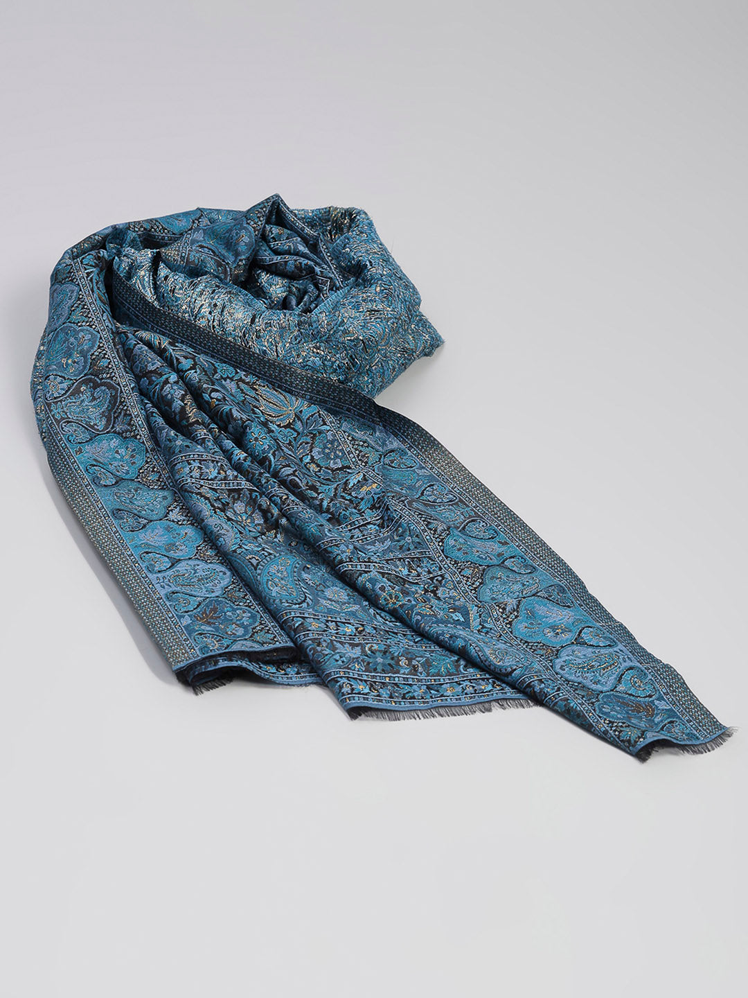 Women Multicolor Printed Wool Blend Shawl