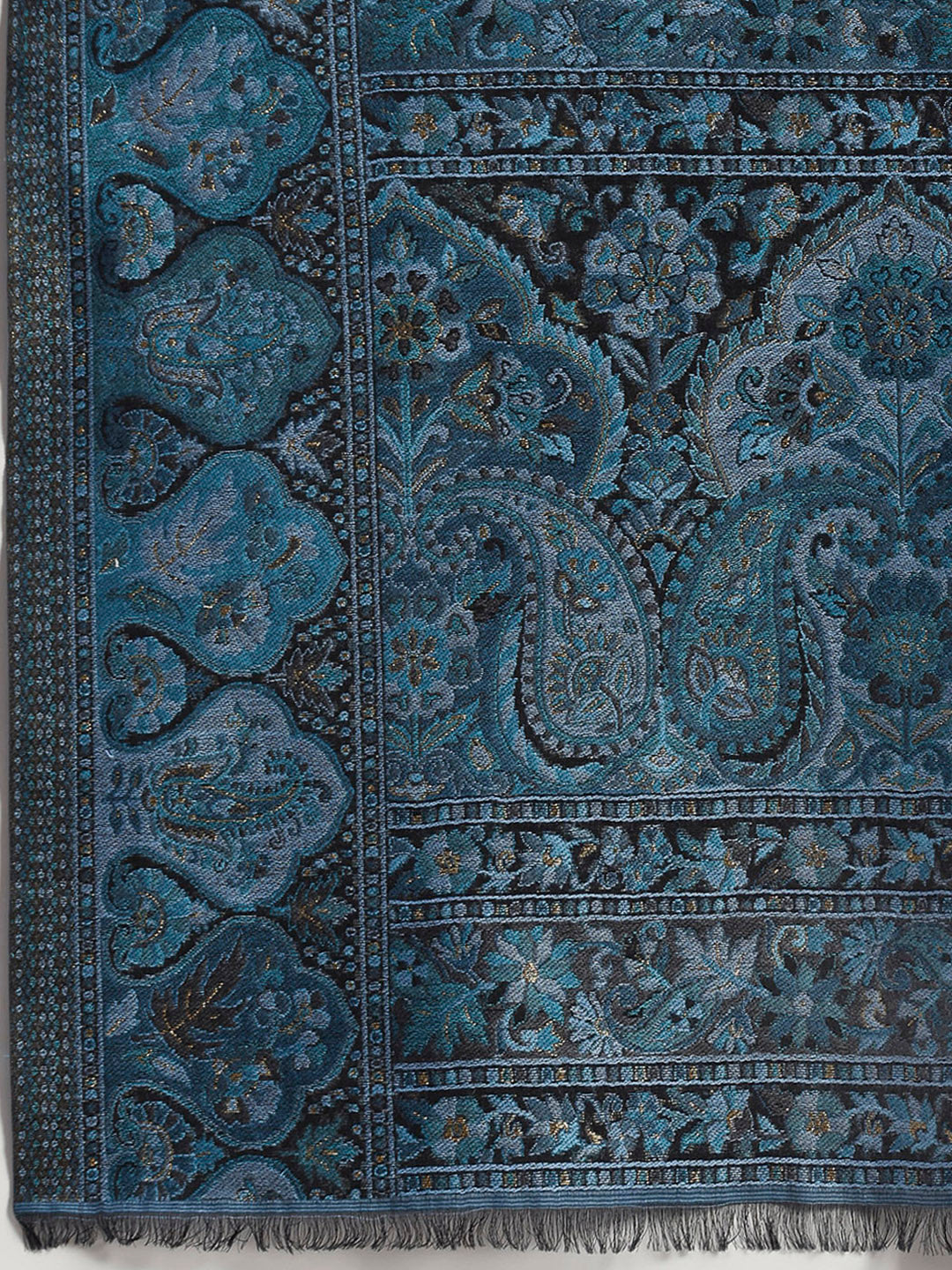 Women Multicolor Printed Wool Blend Shawl