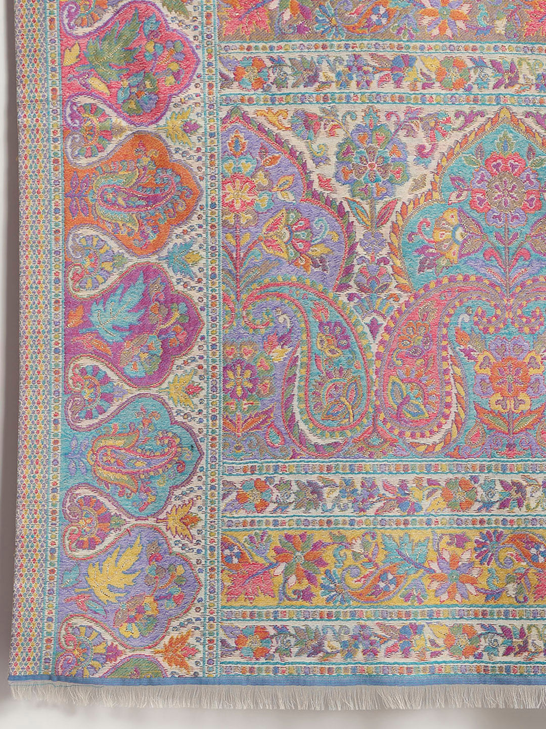 Women Multicolor Printed Wool Blend Shawl