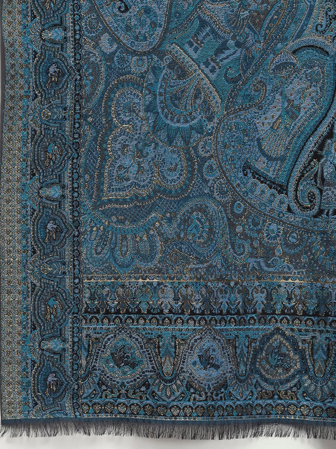 Women Multicolor Printed Wool Blend Shawl