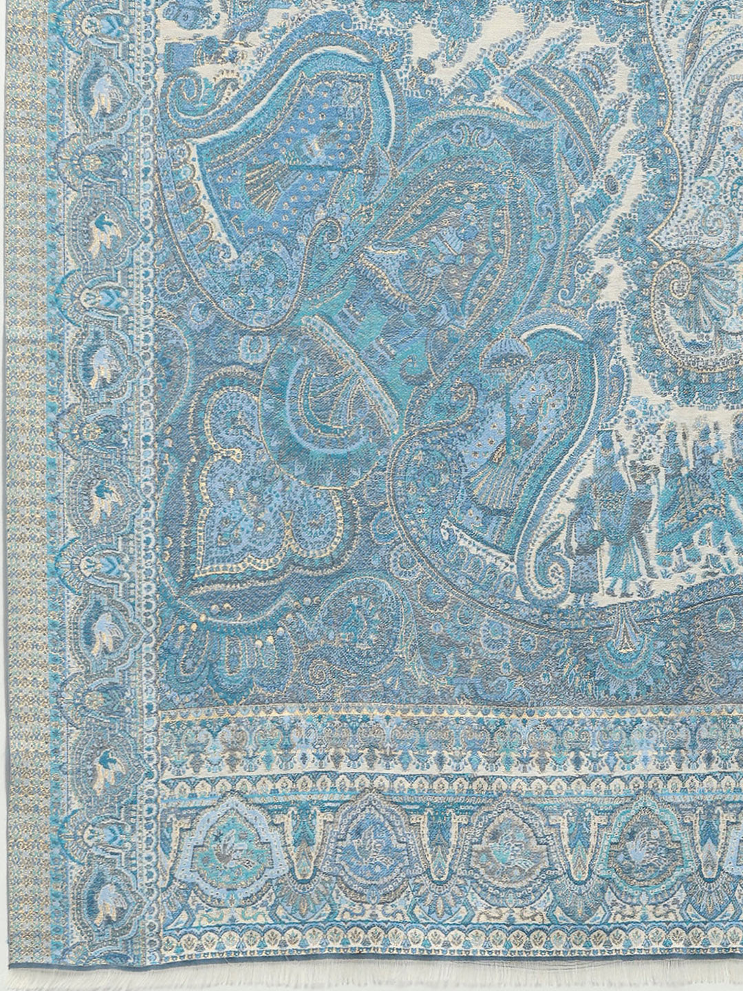 Women Multicolor Printed Wool Blend Shawl