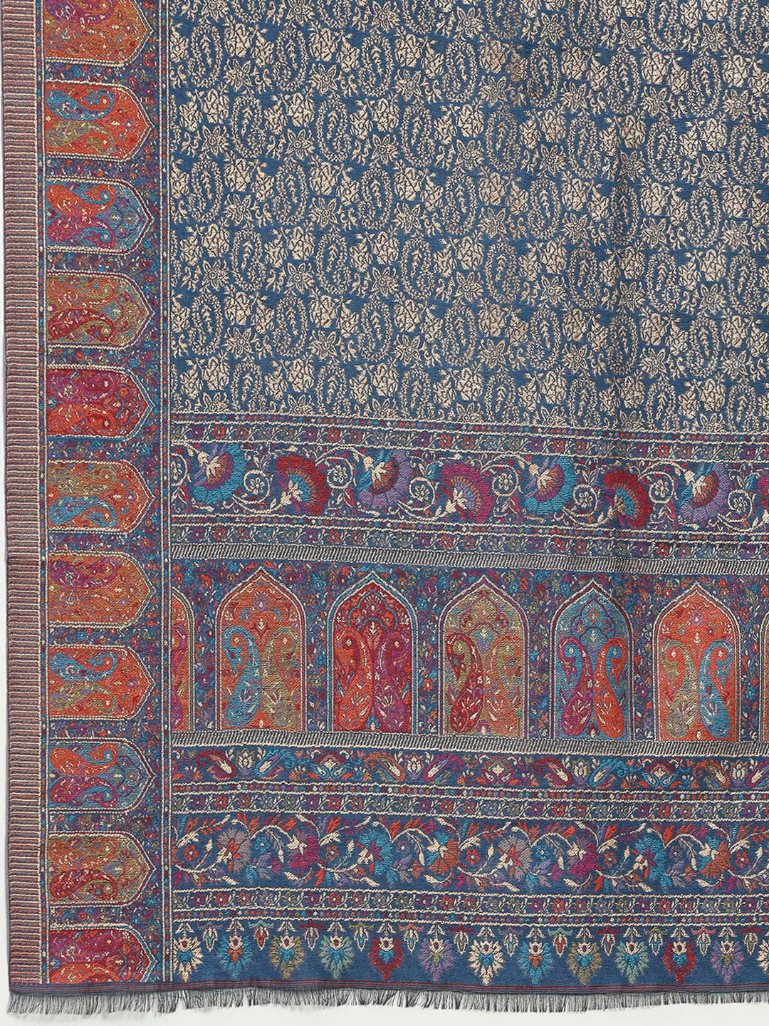 Women Multicolor Printed Wool Blend Shawl