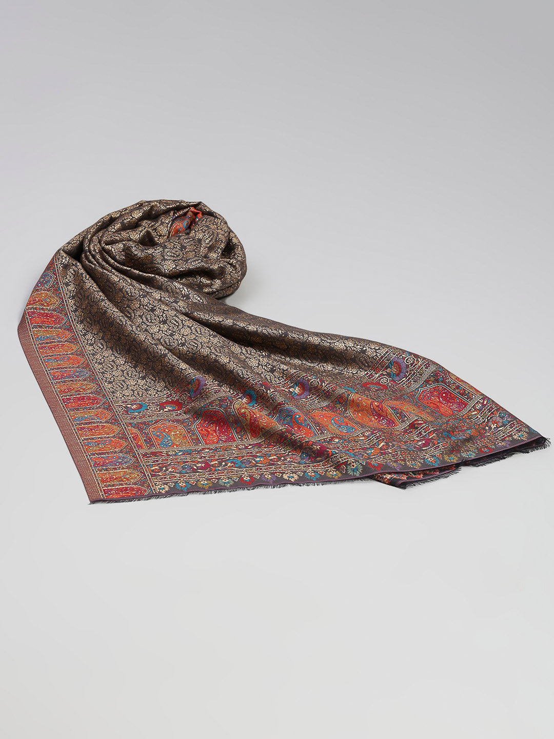 Women Multicolor Printed Wool Blend Shawl