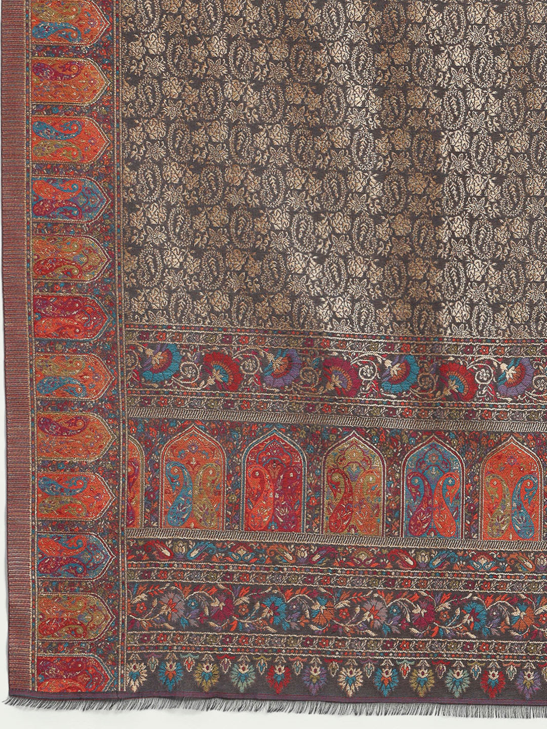 Women Multicolor Printed Wool Blend Shawl