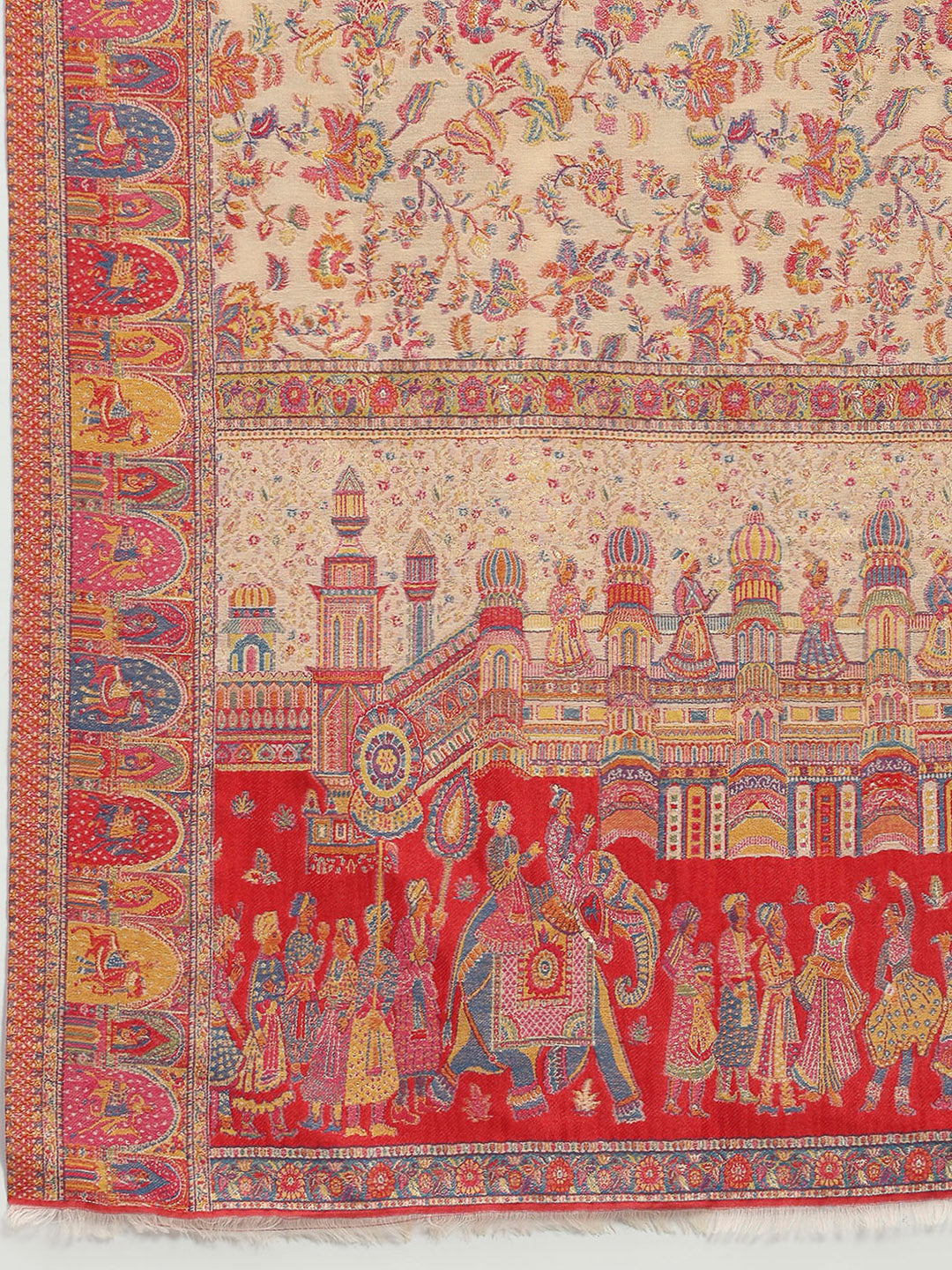 Women Multicolor Printed Wool Blend Shawl