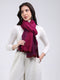 Women Maroon Solid Wool Blend Stole