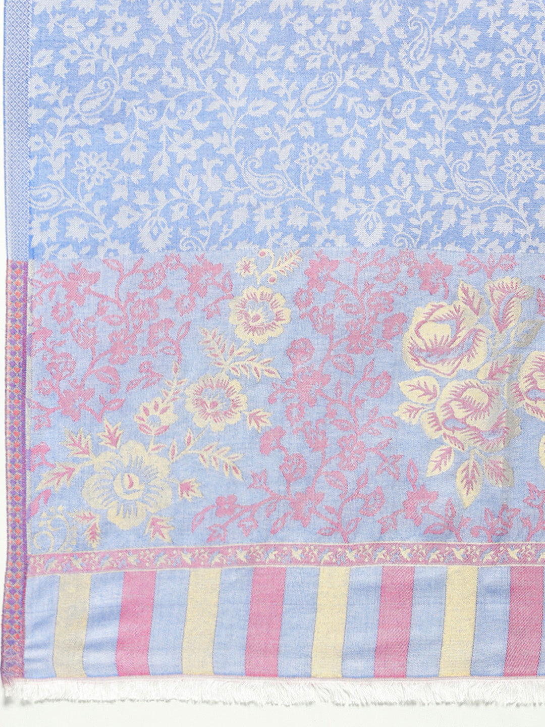 Women Multicolor Self Design Wool Stole