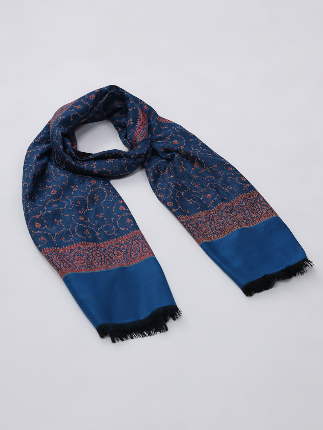 Women Multicolor Self Design Wool Blend Stole