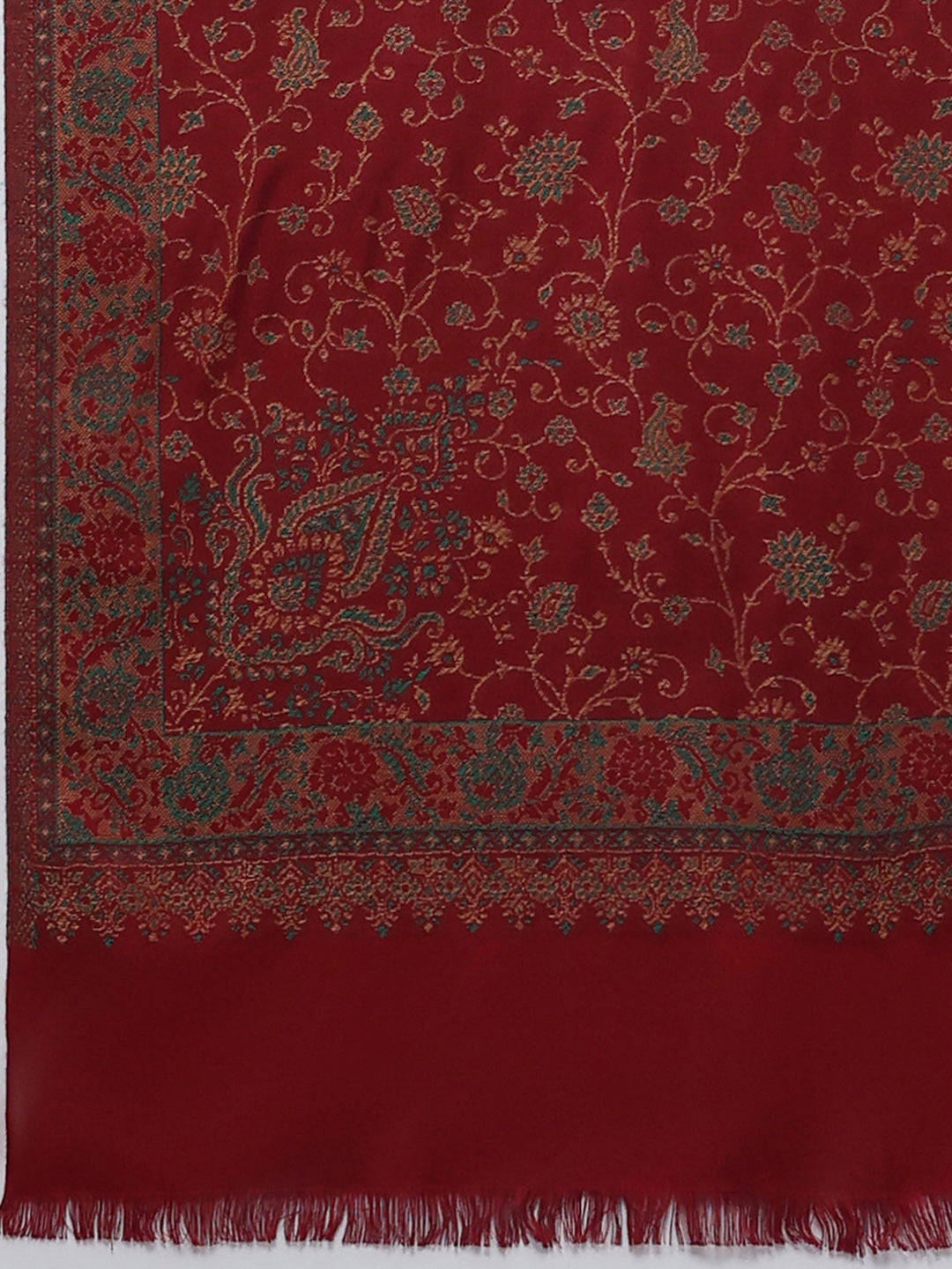 Women Multicolor Self Design Wool Blend Stole