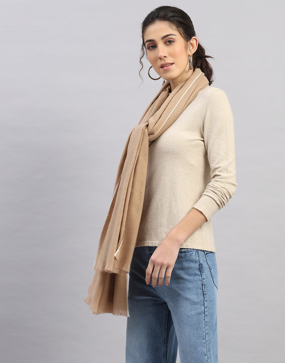 Women Multicolor Self Design   Stole