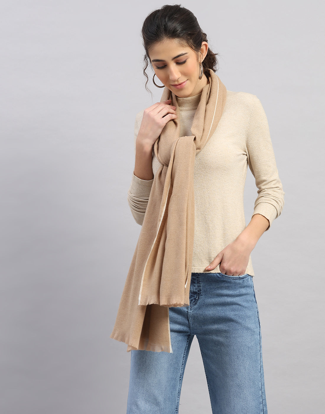 Women Multicolor Self Design   Stole