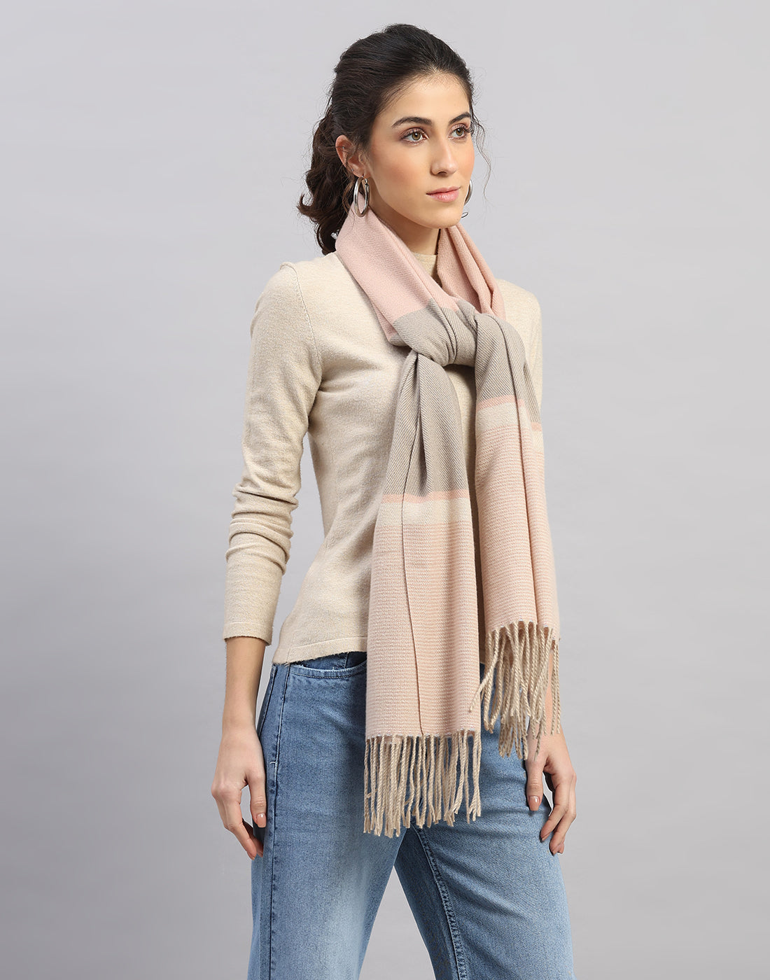 Women Multicolor Self Design   Stole