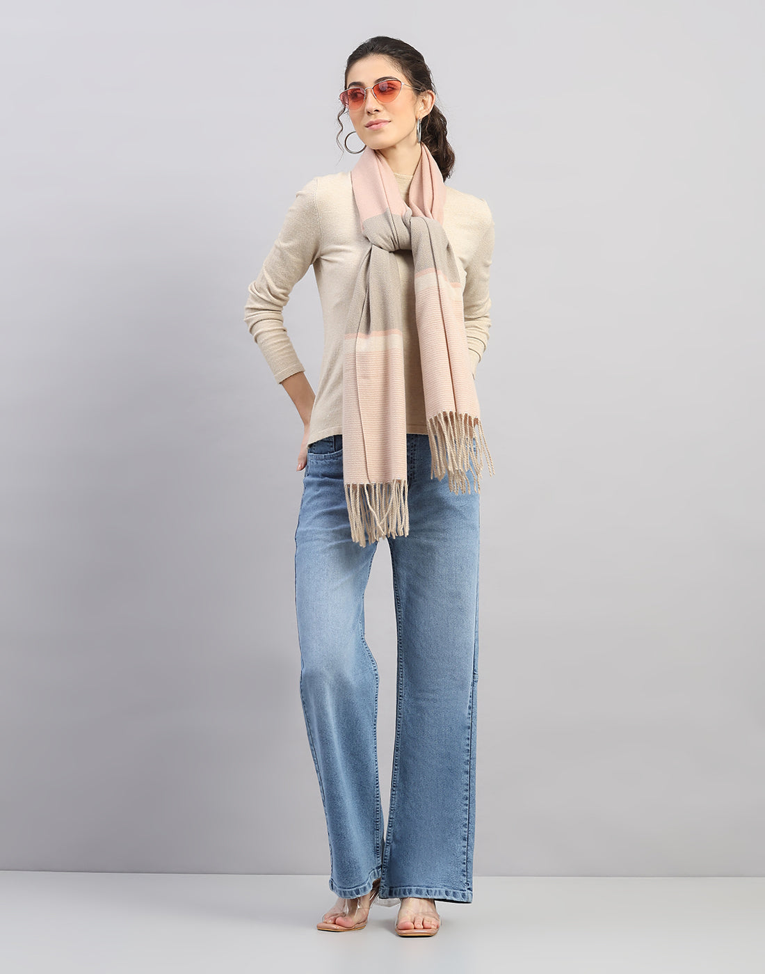 Women Multicolor Self Design   Stole