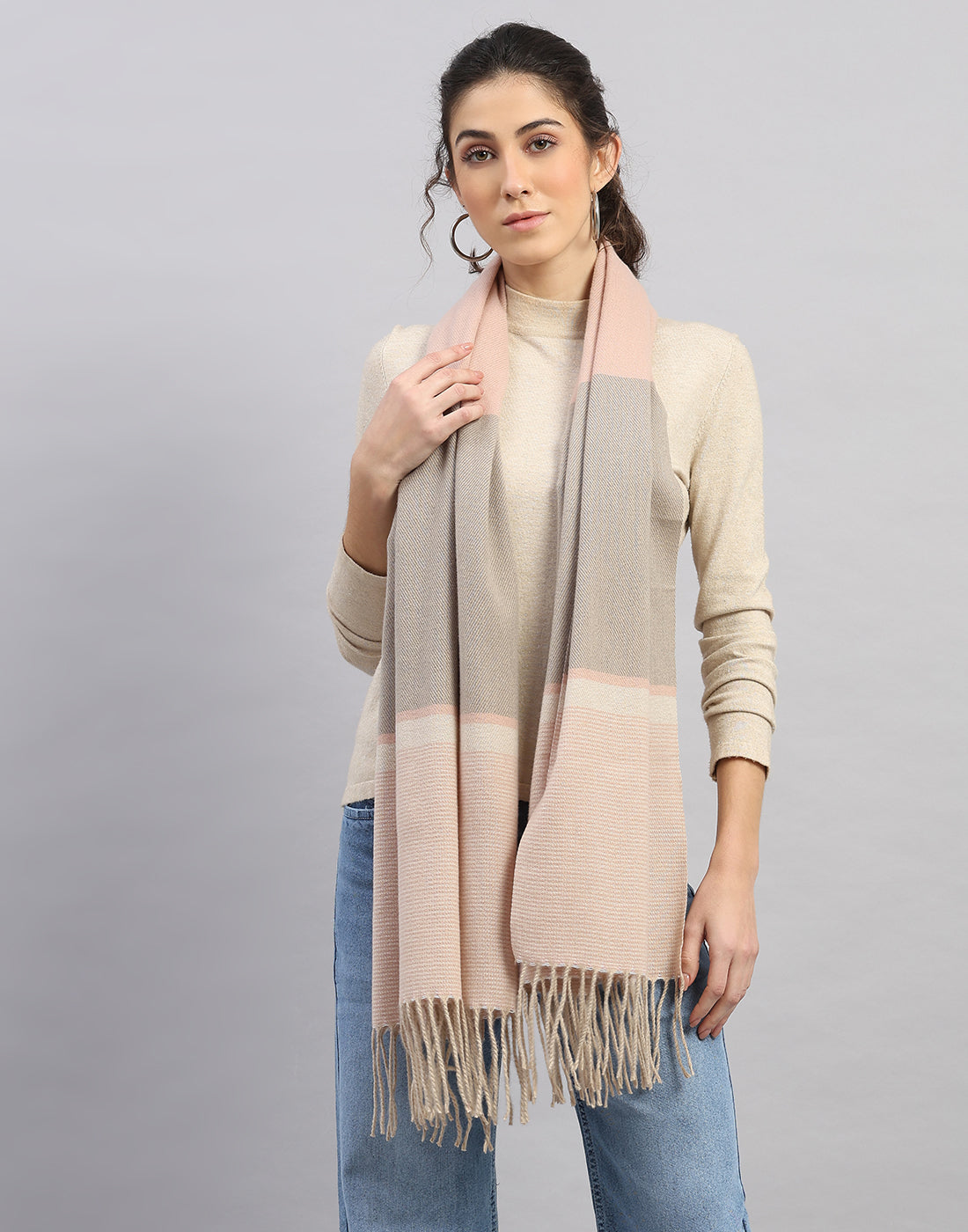 Women Multicolor Self Design   Stole