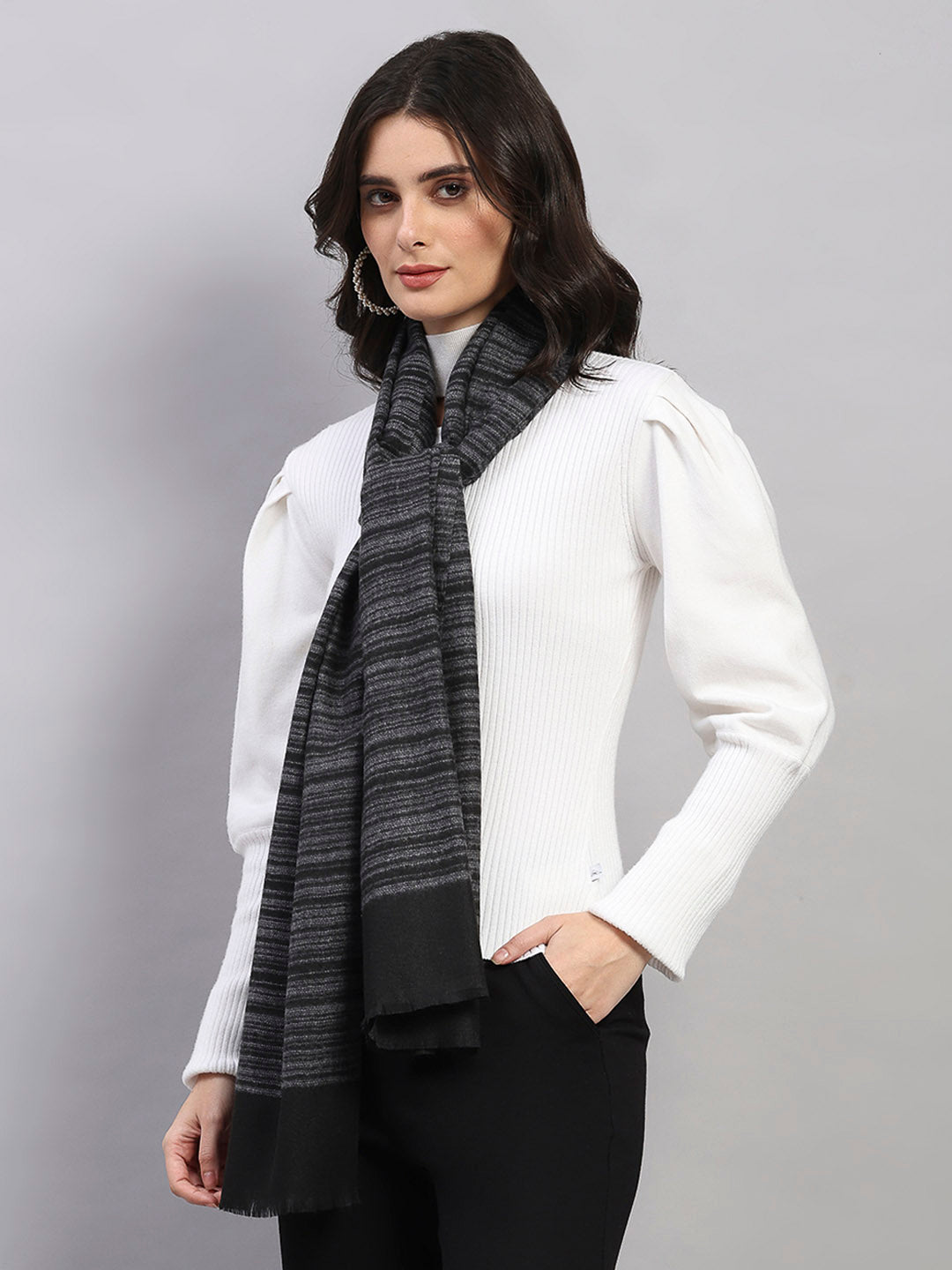Women Multicolor Printed Wool Blend Stole