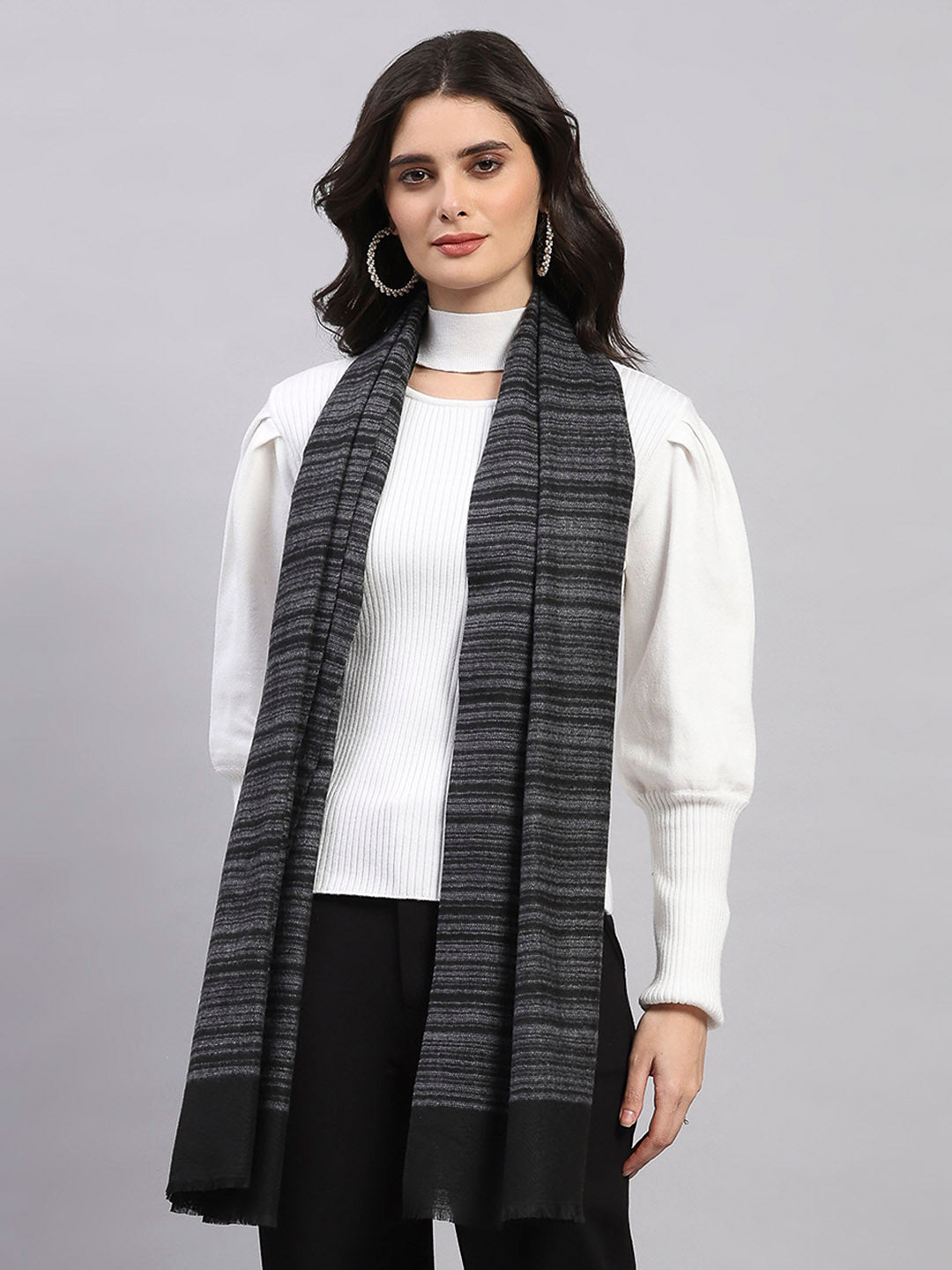 Women Multicolor Printed Wool Blend Stole