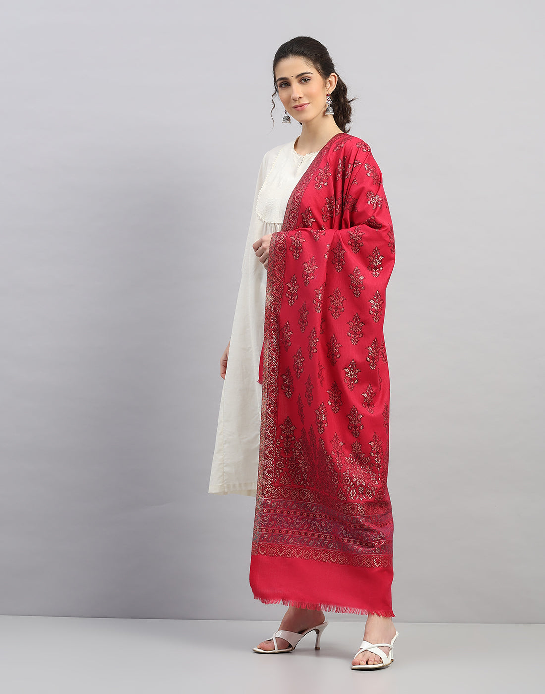 Women Multicolor Self Design   Stole