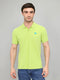 Rock.it Men Light Green Solid Collar Half Sleeve T-Shirt